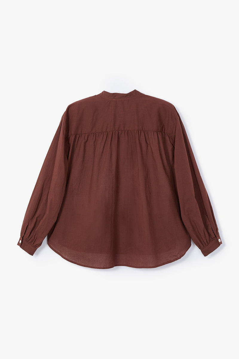 Blouse Carolina Voile Marron