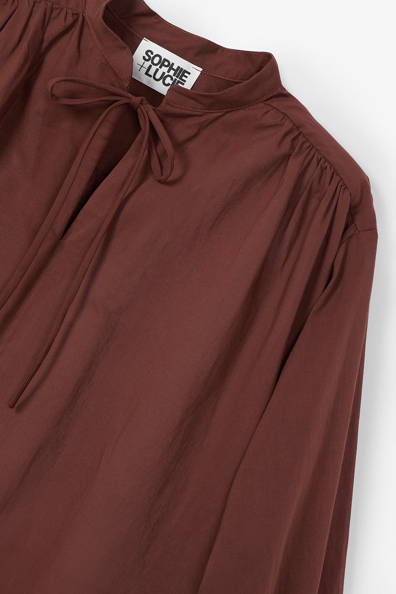 Blouse Carolina Voile Marron