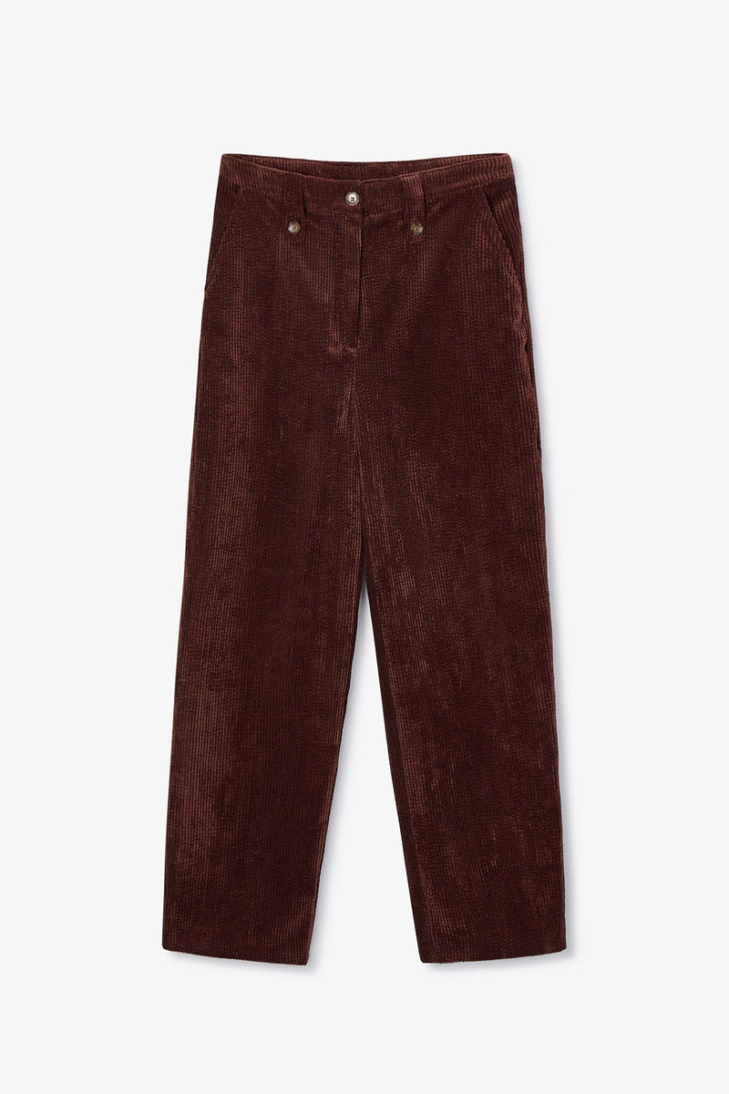 Pantalon Cuca Velours Côtelé Marron