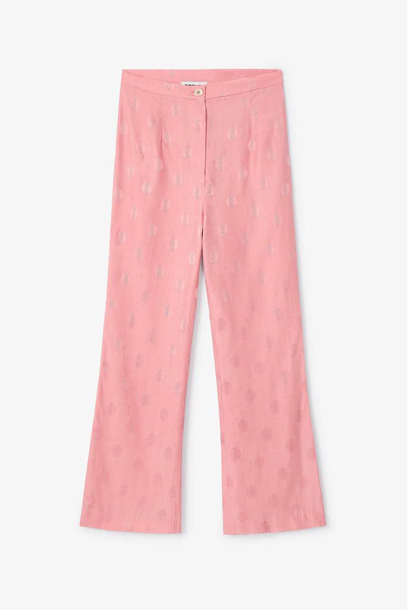 Pantalon Sixties Crop Jacquard Café Rose