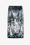 Jupe Droit Sequins Fumée