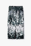 Jupe Droit Sequins Fumée