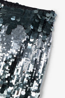 Jupe Droit Sequins Fumée
