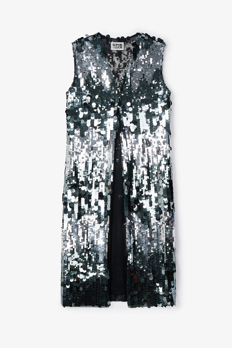 Gilet Sequins Fumée