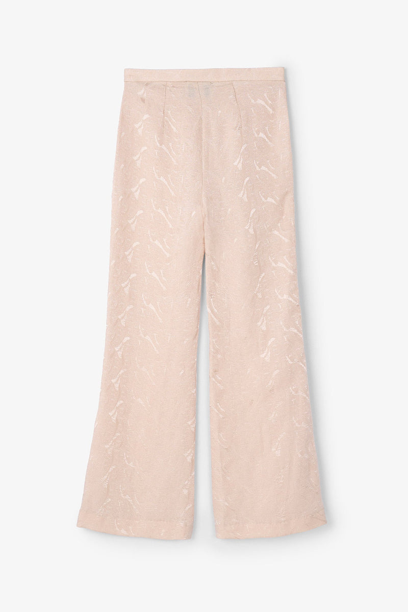 Pantalon Sixties Crop Jacquard Rustique Nude