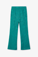 Pantalon Sixties Crop Jacquard Rustique Cobalt