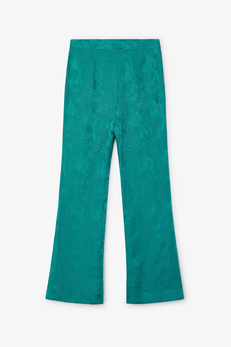 Pantalon Sixties Crop Jacquard Rustique Cobalt