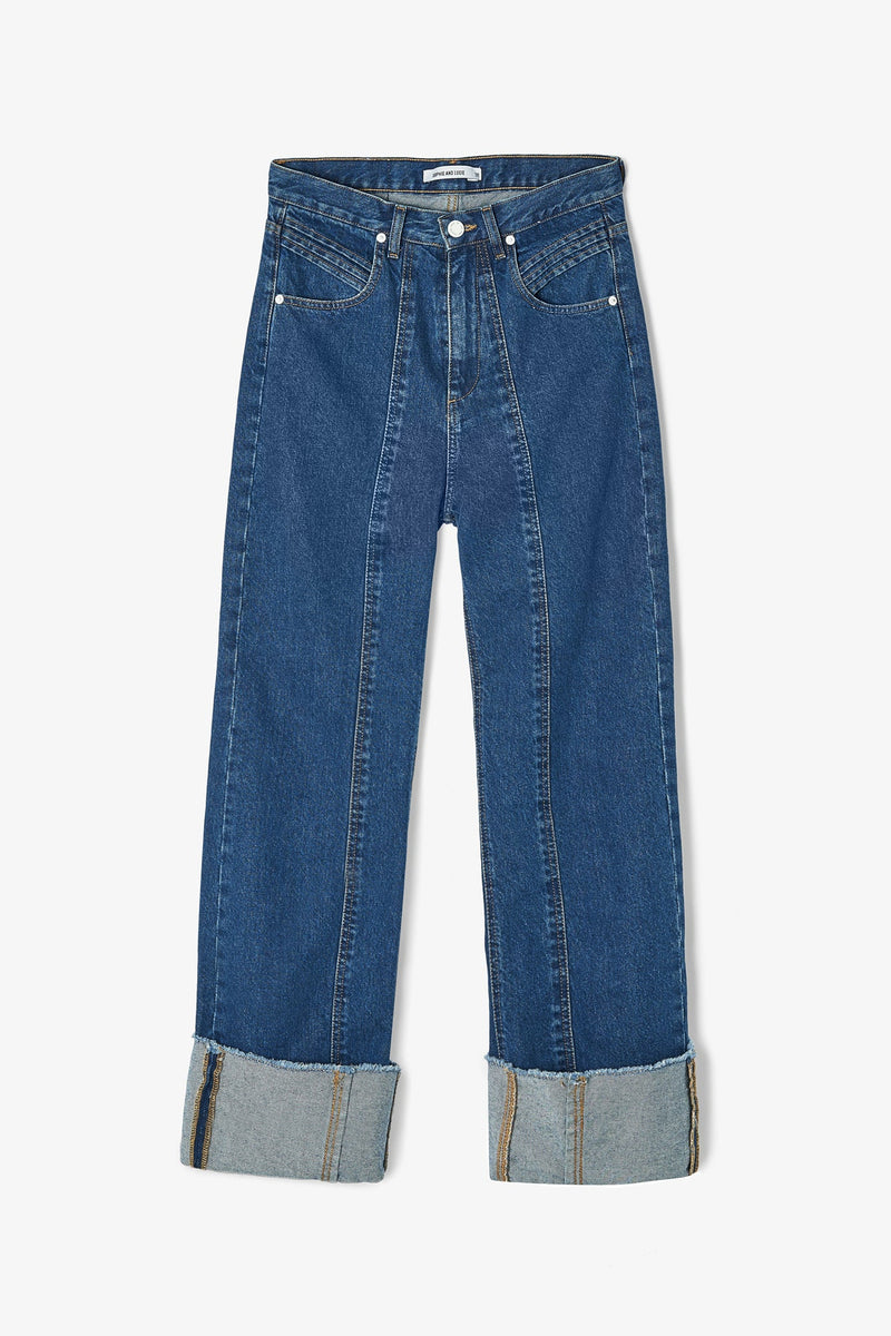 Jean 90'S Sergé Bleu