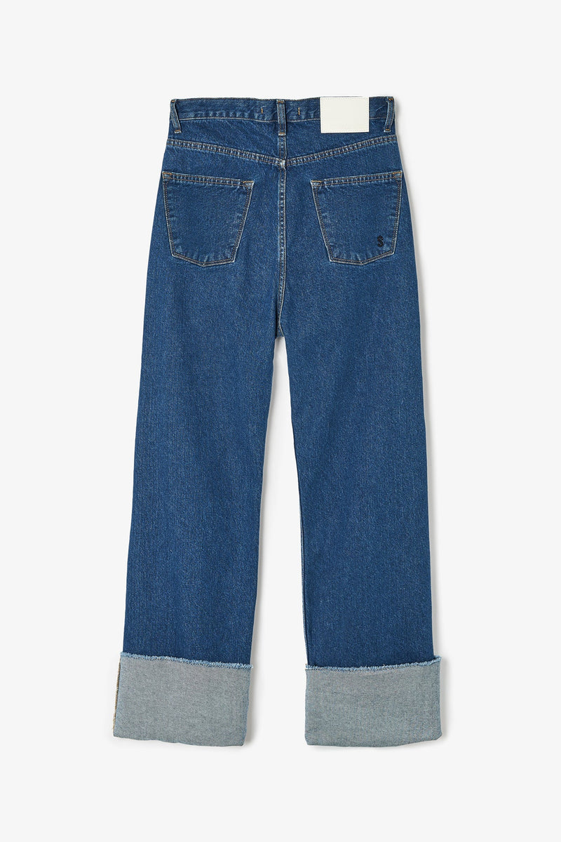 Jean 90'S Sergé Bleu