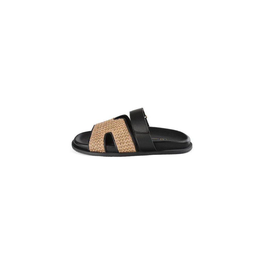 Sandales Ouvertes Not My Problem - Noir Et Marron
