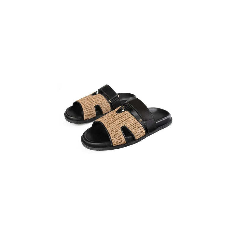 Sandales Ouvertes Not My Problem - Noir Et Marron