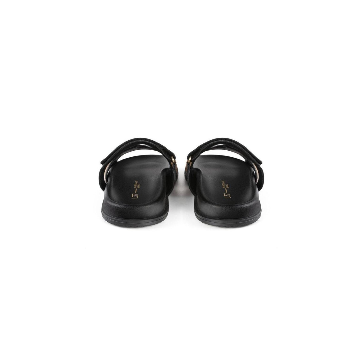 Sandales Ouvertes Not My Problem - Noir Et Marron