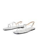 Sandalias azul océano - Plata