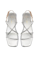 Sandalias azul océano - Plata