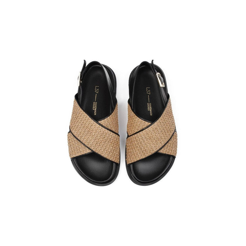 Sandales « Staring At The Sun » - Noir Et Marron