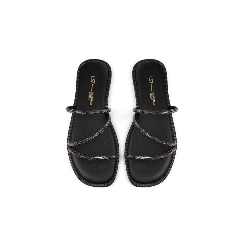 Sandales Ouvertes Silver Slumber - Noir