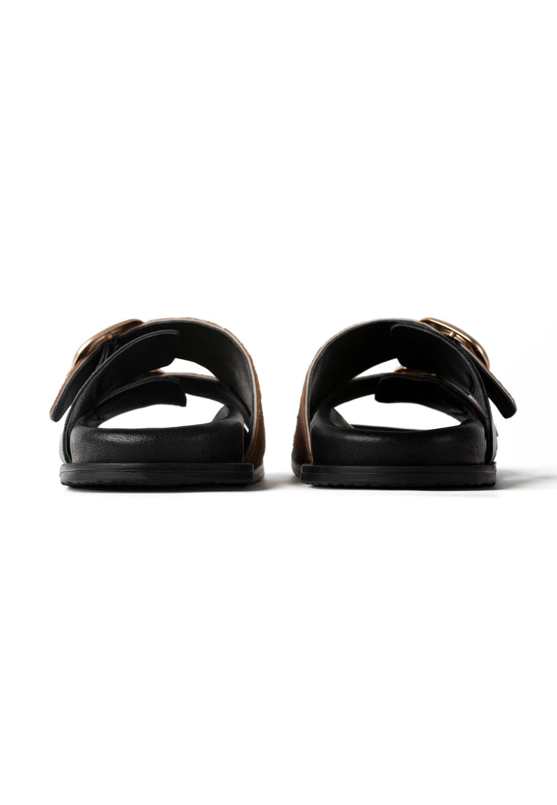 Sandales Stay Until Tomorrow - Noir/Camel