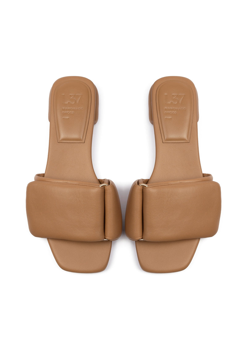 Mules Steps de terciopelo - Beige