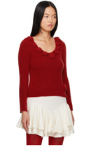 Saba Alpaca Blend Knit Top - Red