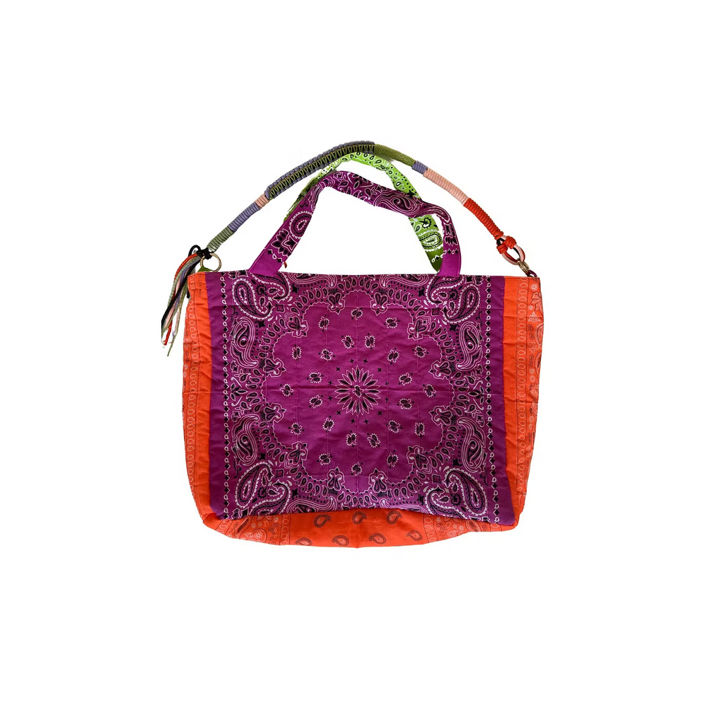 Sac Cabas Patch Anis/Cyclamen/Orange Fluo