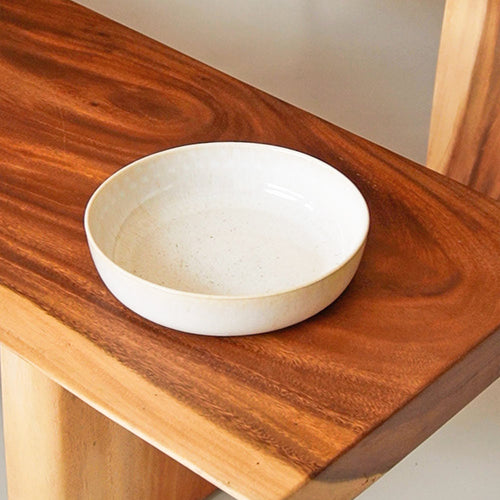 Plat De Service Rond - Blanc Audacieux