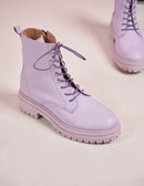Salomé Lace-up Boots - Lilac Leather