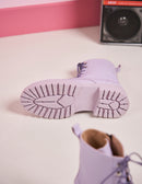 Salomé Lace-up Boots - Lilac Leather