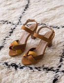 Antoinette H Heels Sandals - Cognac Mustard Suede