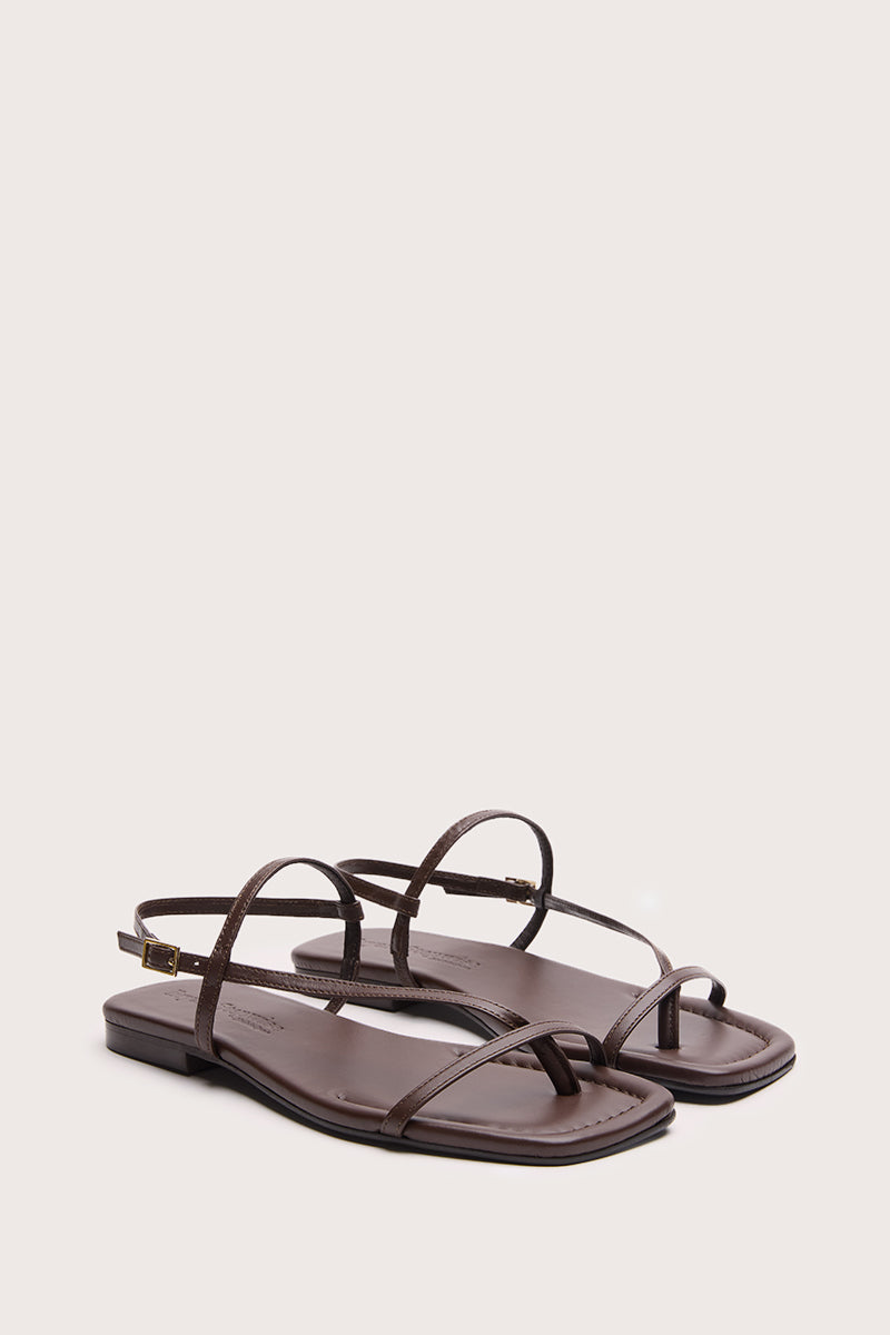 Sandales Plates Flat Brown - Siena