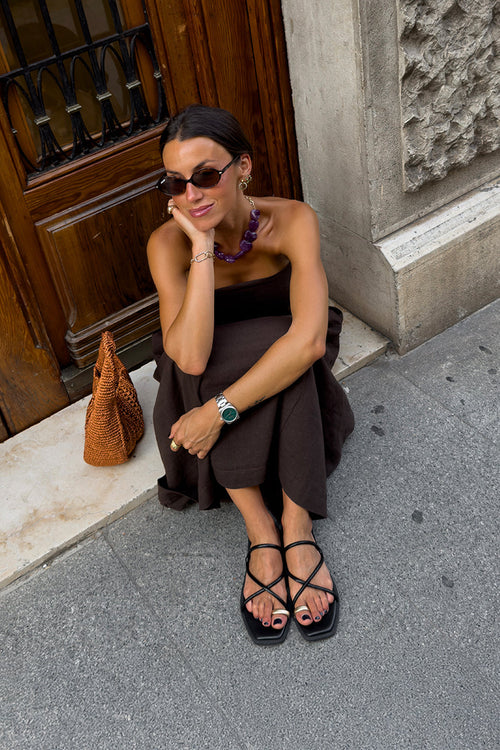 Sandales Plates Katia - Noir