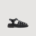 Sandalias Olys Tachonadas De Cuero