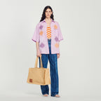 Oversized Embroidered Linen Shirt