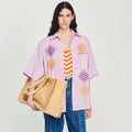 Oversized Embroidered Linen Shirt