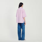 Oversized Embroidered Linen Shirt