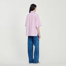 Chemise Oversize En Lin Brodé