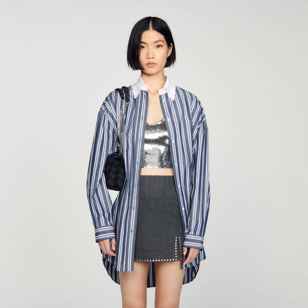 Camisa Oversize A Rayas