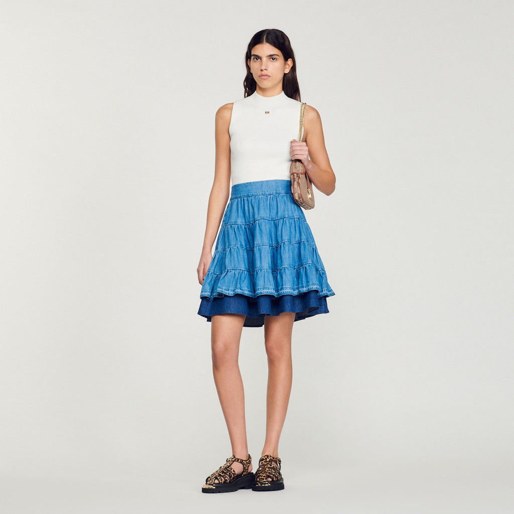 Falda Corta De Denim