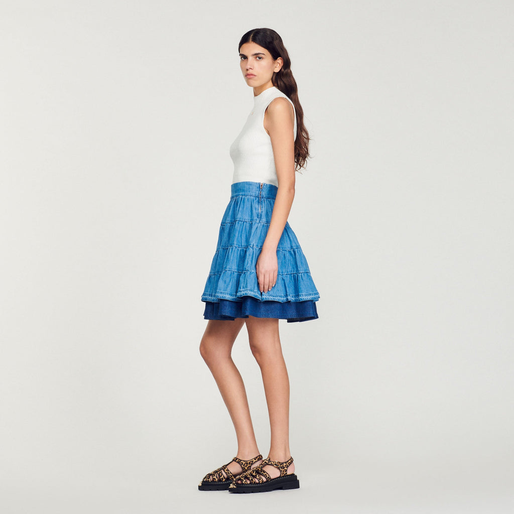 Falda Corta De Denim