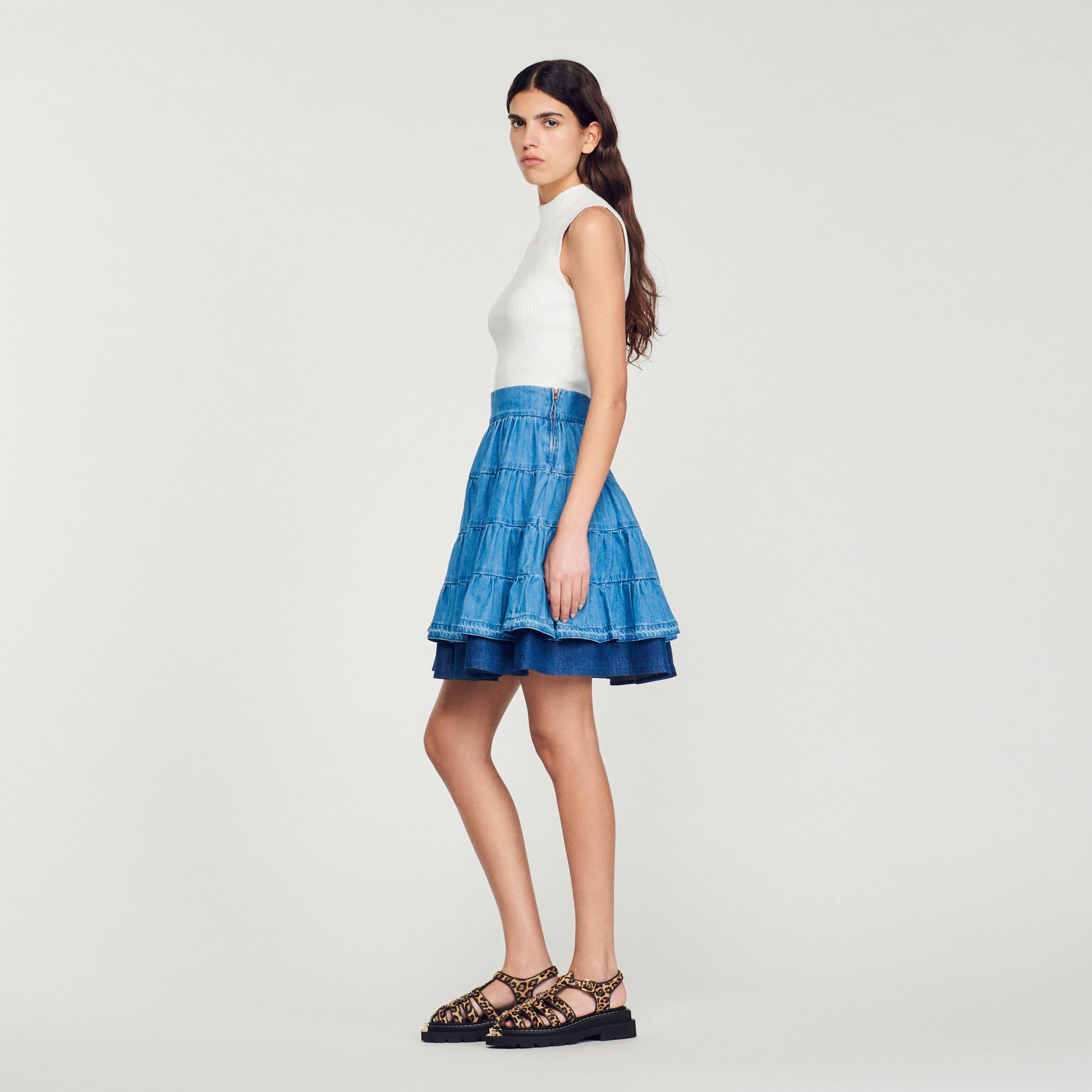 Falda Corta De Denim