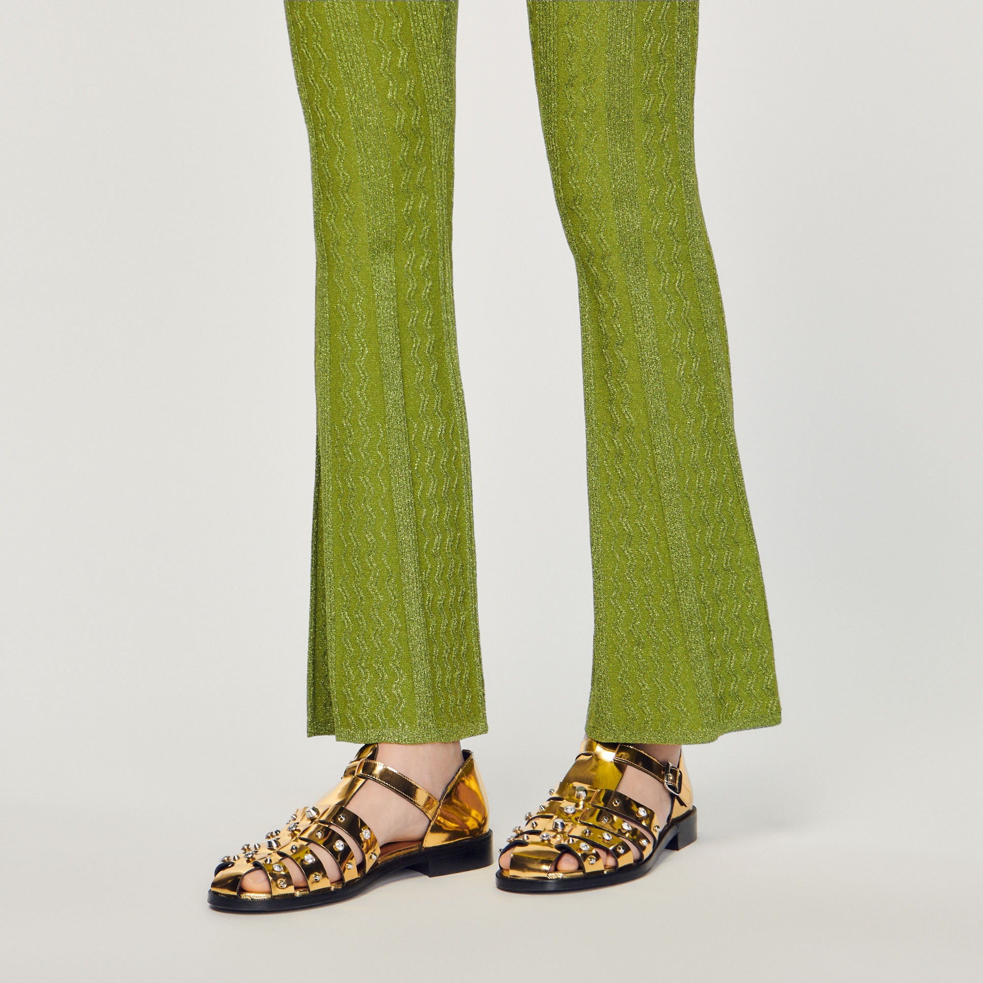Pantalón de Punto Metalizado