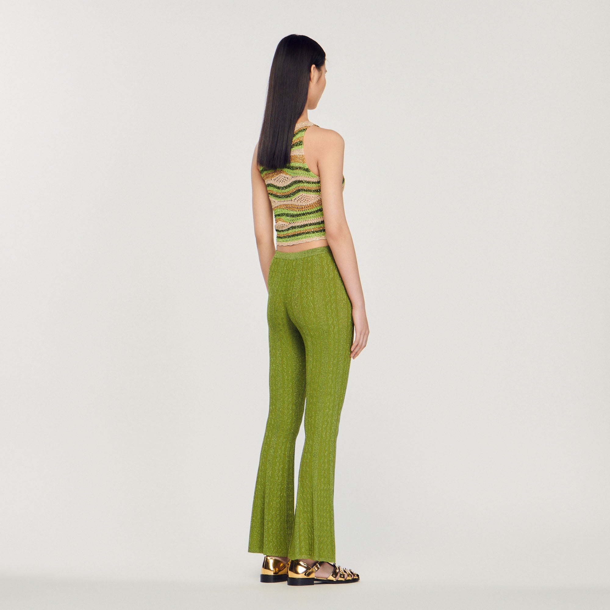 Pantalón de Punto Metalizado