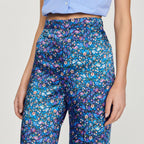 Pantalon Satiné Imprimé Fleuri