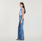 Pantalon Satiné Imprimé Fleuri
