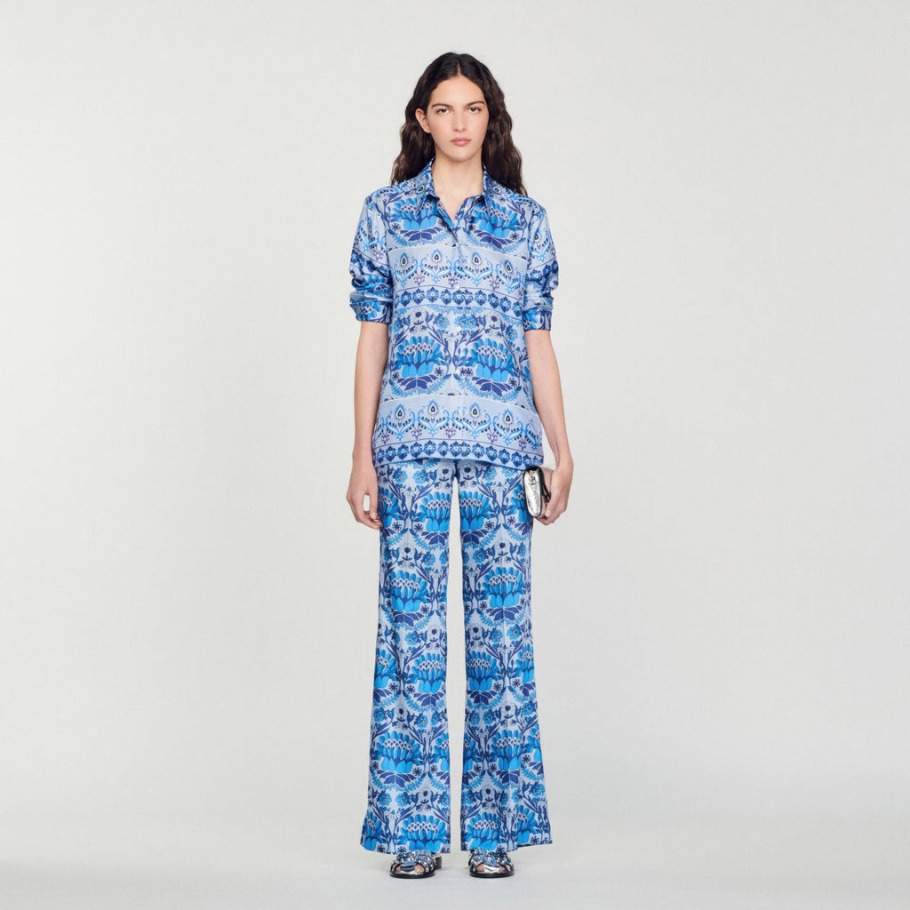 Pantalón Fluido Estampado Foulard