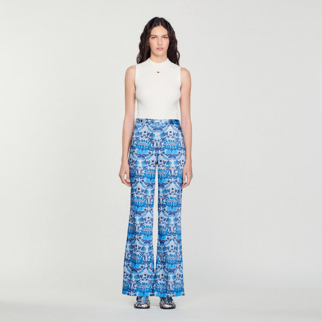 Pantalón Fluido Estampado Foulard