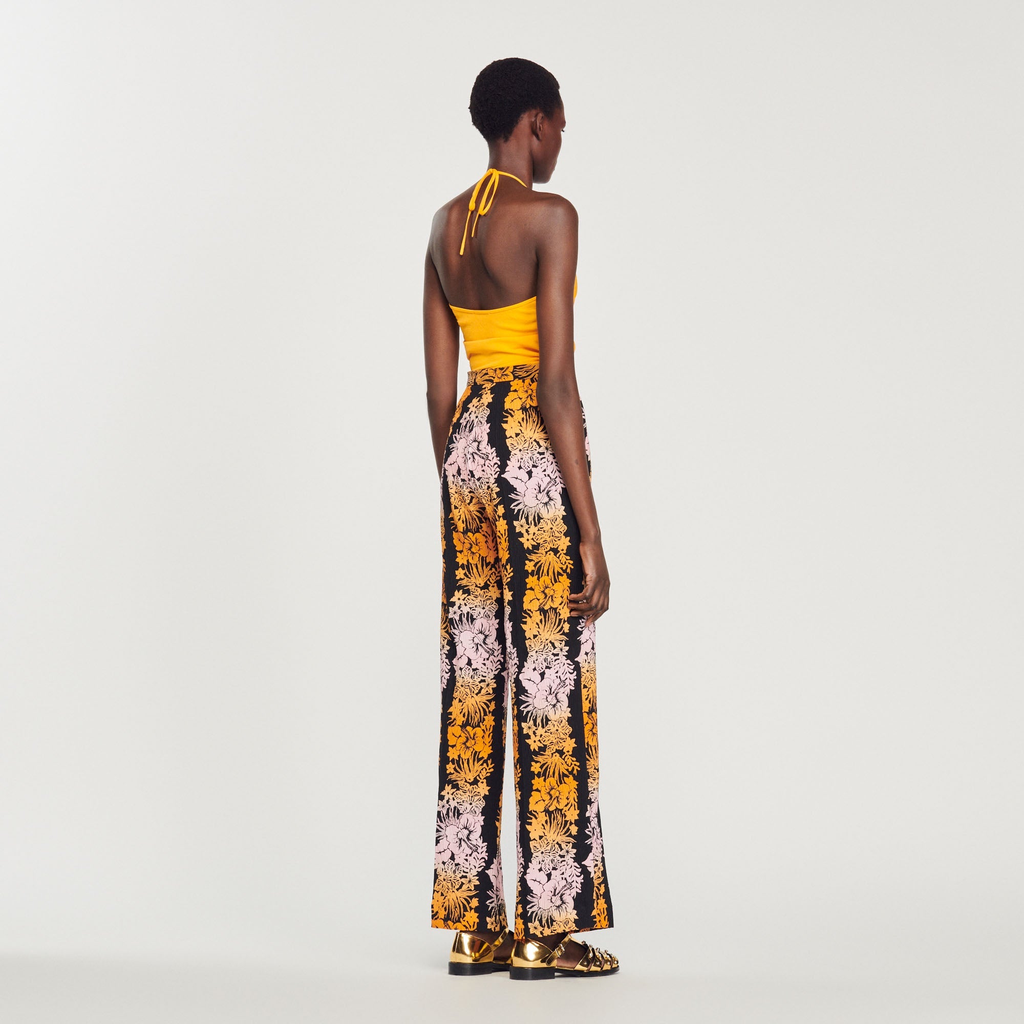 Sandro - Hawaiian Print Fluid Trousers