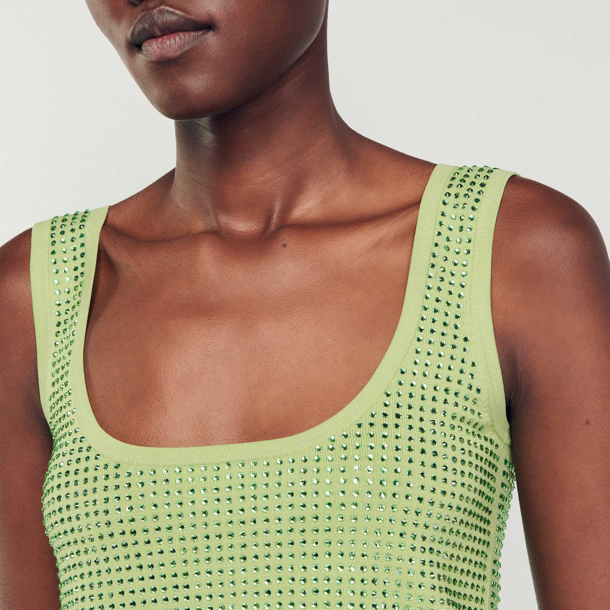 Top Brassière con Strass
