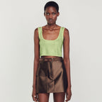 Top Brassière con Strass