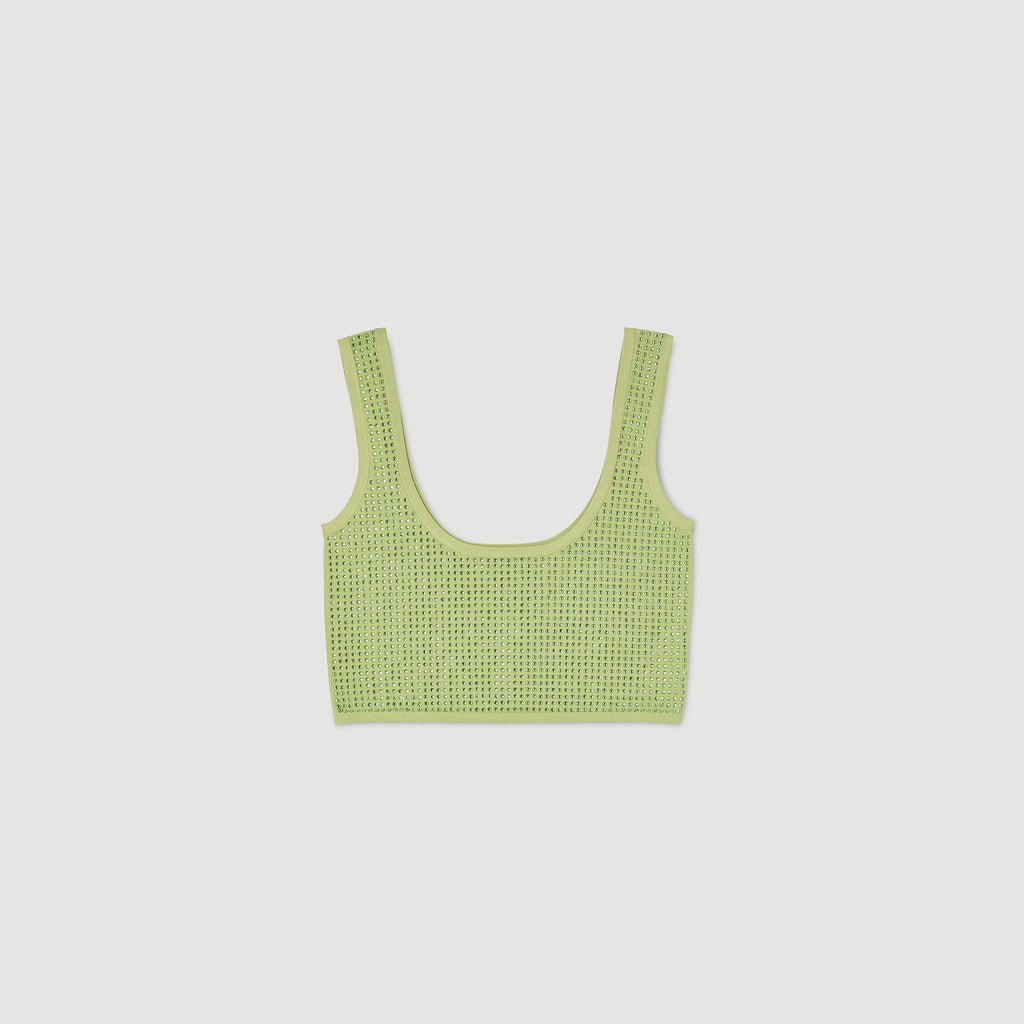 Top Brassière con Strass