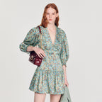Short Fluid Floral Print Dress